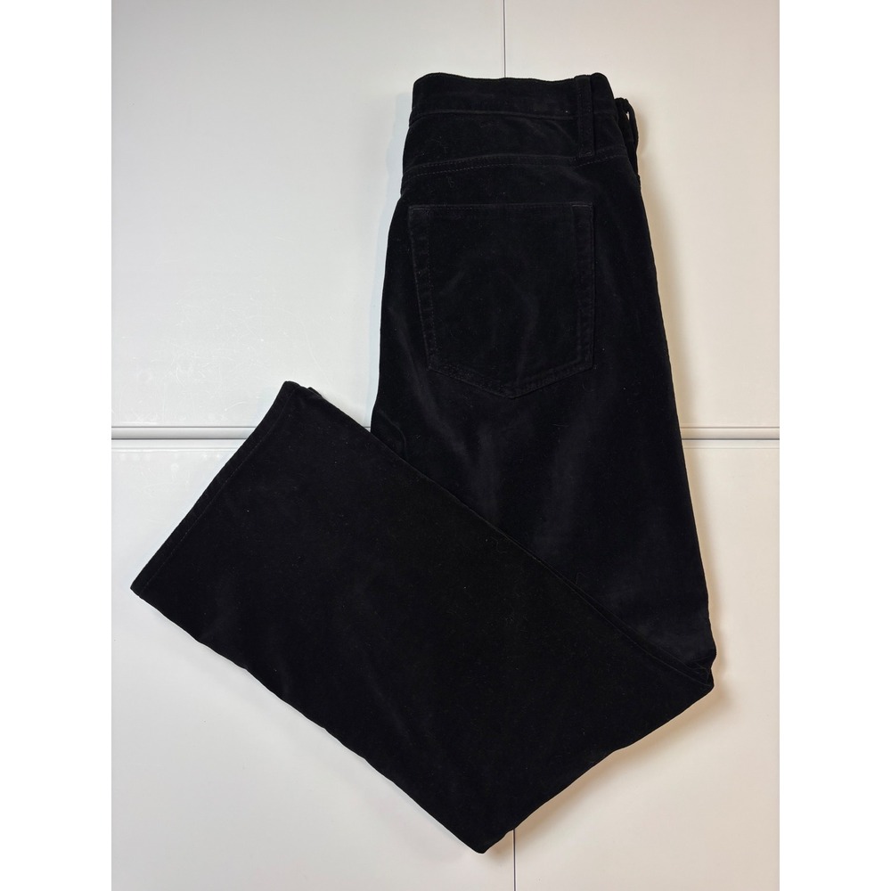 FRAME Le Crop Mini Boot Pants Women 29 Black Velvet Corduroy LCMB715